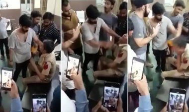 बेख़ौफ़ अपराधियों ने थाने के अंदर की पुलिसकर्मी की पिटाई: दो गिरफ्तार