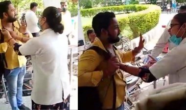 Hardoi: सीएमओ साहब रोकते रहे महिला थप्पड़ बरसाती रही, महिला स्वास्थ्य कर्मियों का ढाई लाख घूसखोरी का आरोप 