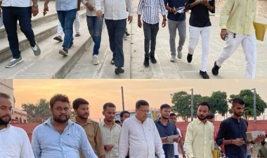 Ayodhya: राम की पैड़ी के सभी घाटों का नोडल अधिकारी ने किया निरीक्षण, पदाधिकारियों के साथ दीए बिछाने की योजना