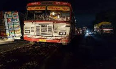 Lucknow: नेशनल हाइवे पर रोडवेज बस ने मजदूर को कुचला, आक्रोशित मजदूर साथियो ने किया पथराव