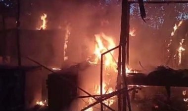 Kanpur: बाबूपुरवा इलाके में लगी भीषण आग, पुलिस और दमकल विभाग की टीम ने संभाला मोर्चा