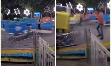 Ghaziabad: रामलीला मैदान में तेज रफ़्तार से घूमते झूले का एक हिस्सा टूटा, चार लोग घायल