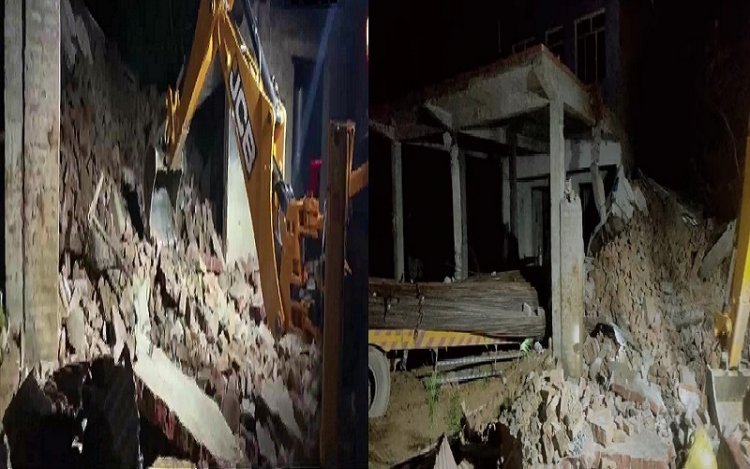 मैनपुरी में सरिया से लदा बेकाबू ट्रक मकान में घुसा: रिटायर्ड सब इंस्पेक्टर समेत 4 की मौत