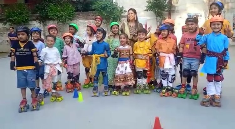 स्केट पहन कर आये राधा कृष्ण: बीकेएस स्पोर्ट्स अकैडमी में बड़े धूम-धाम से मनी कृष्ण जन्माष्टमी