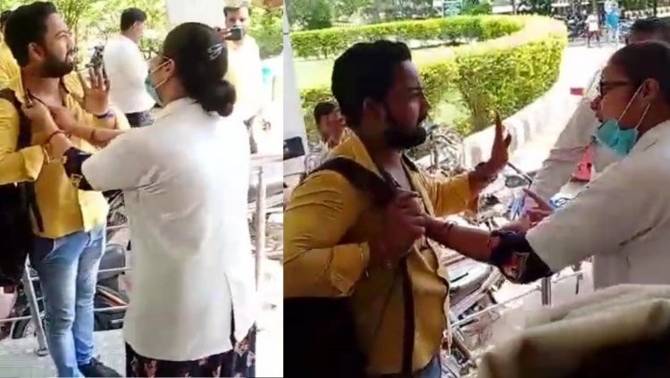 Hardoi: सीएमओ साहब रोकते रहे महिला थप्पड़ बरसाती रही, महिला स्वास्थ्य कर्मियों का ढाई लाख घूसखोरी का आरोप 