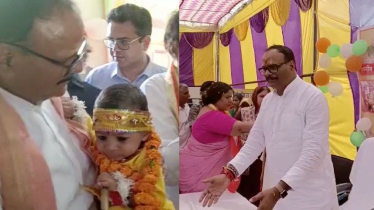 Uttar Pradesh: मथुरा के दौरे पर निकले उप मुख्यमंत्री ब्रजेश पाठक, बच्चों और मरीज़ो का जाना हाल