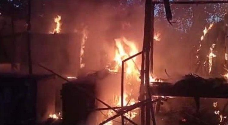 Kanpur: बाबूपुरवा इलाके में लगी भीषण आग, पुलिस और दमकल विभाग की टीम ने संभाला मोर्चा