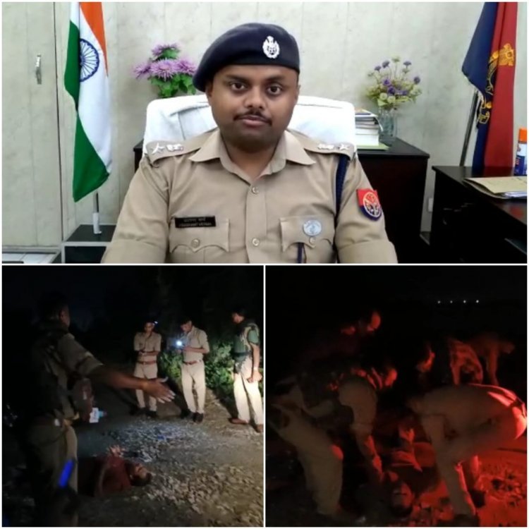 Ayodhya: माझा जमथरा क्षेत्र में पुलिस और बदमाश के बीच हुई मुठभेड़, बदमाश के पैर में लगी गोली