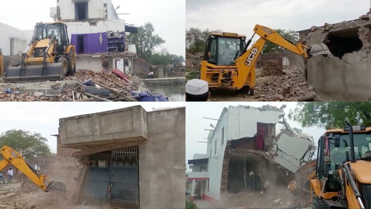 Fatehpur: अतीक के करीबी के घर पर चला बुल्डोजर,करोड़ो   की संपत्ति को किया ज़मीदोज़